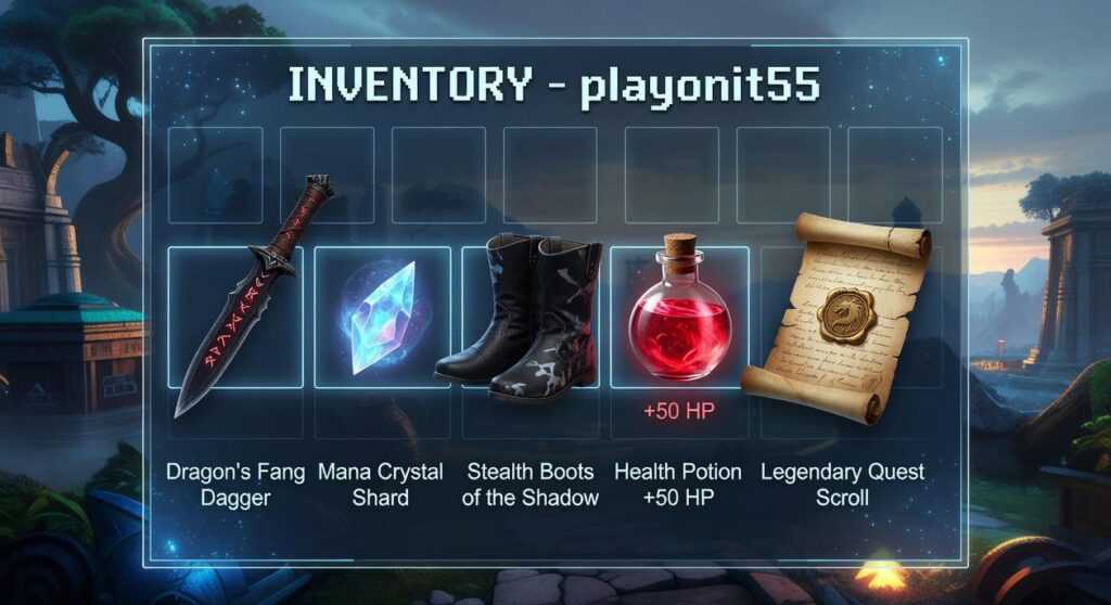 items in game playonit55